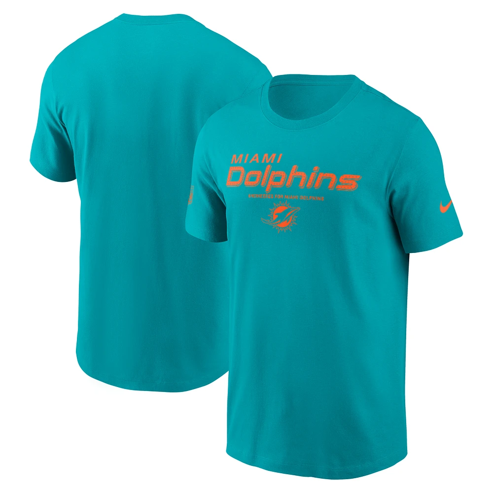 Men's Nike Aqua Miami Dolphins Sideline Performance T-Shirt