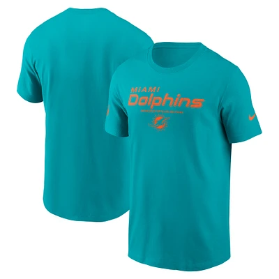 Men's Nike Aqua Miami Dolphins Sideline Performance T-Shirt