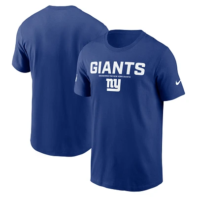 Men's Nike Royal New York Giants Sideline Performance T-Shirt