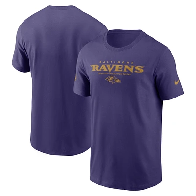 Men's Nike Purple Baltimore Ravens Sideline Performance T-Shirt