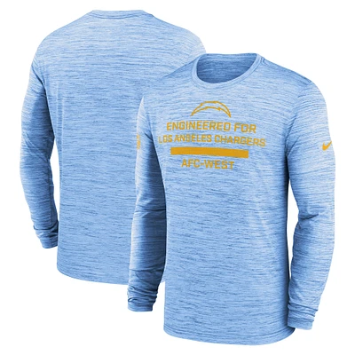 Men's Nike Powder Blue Los Angeles Chargers Sideline Velocity Performance Long Sleeve T-Shirt