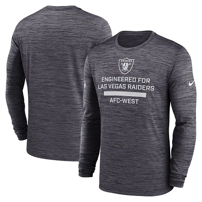 Men's Nike Las Vegas Raiders Sideline Velocity Performance Long Sleeve T-Shirt