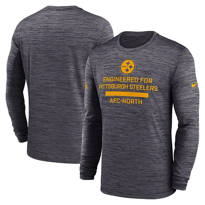 Men's Nike Pittsburgh Steelers Sideline Velocity Performance Long Sleeve T-Shirt