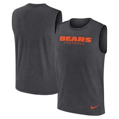 Men's Nike Charcoal Chicago Bears Primetime Legend Performance Muscle Tank Top