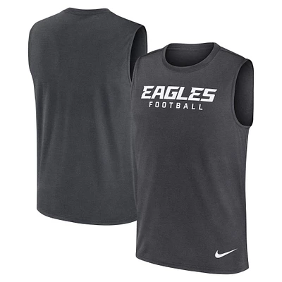 Men's Nike Charcoal Philadelphia Eagles Primetime Legend Performance Muscle Tank Top