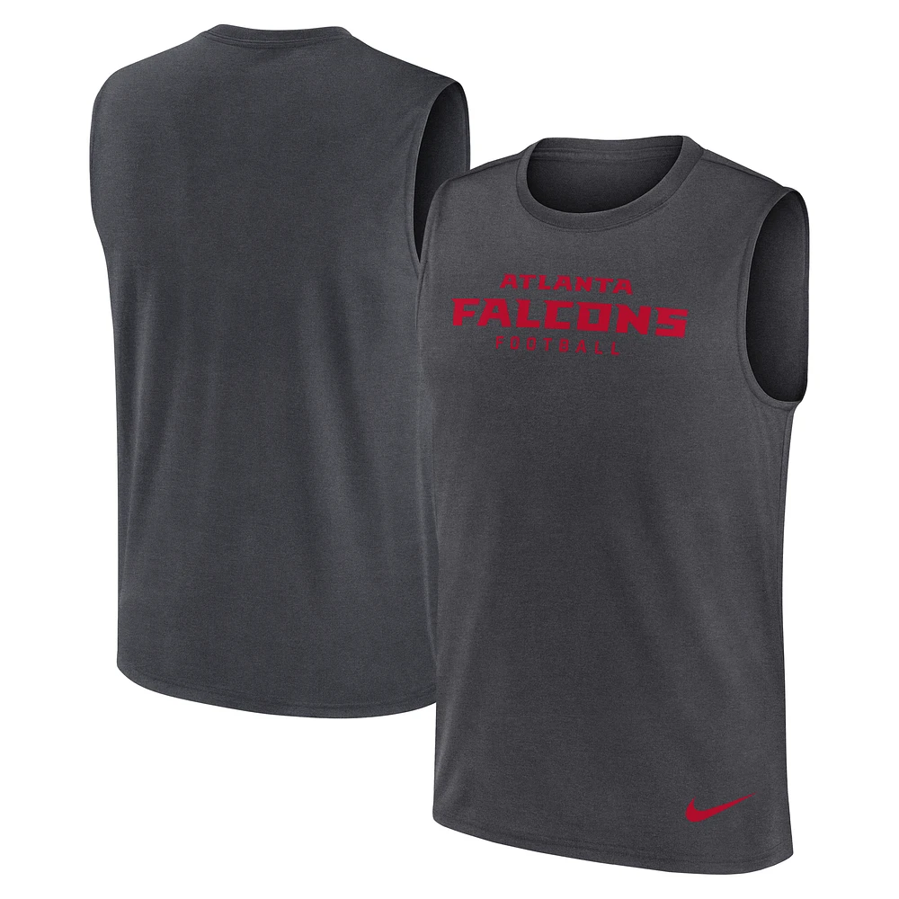 Men's Nike Charcoal Atlanta Falcons Primetime Legend Performance Muscle Tank Top