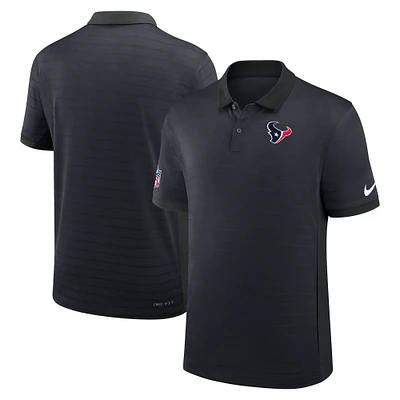 Men's Nike Navy Houston Texans Sideline Victory Stripe Performance Polo