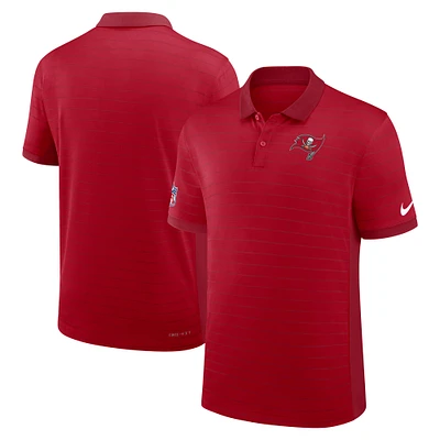 Men's Nike Red Tampa Bay Buccaneers Sideline Victory Stripe Performance Polo