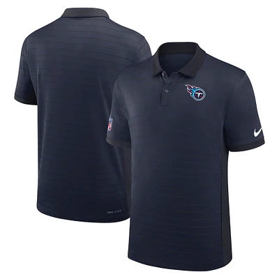 Men's Nike Navy Tennessee Titans Sideline Victory Stripe Performance Polo