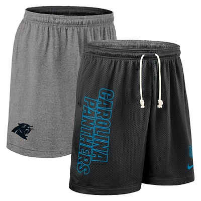 Men's Nike Black Carolina Panthers Sideline Reversible Performance Shorts