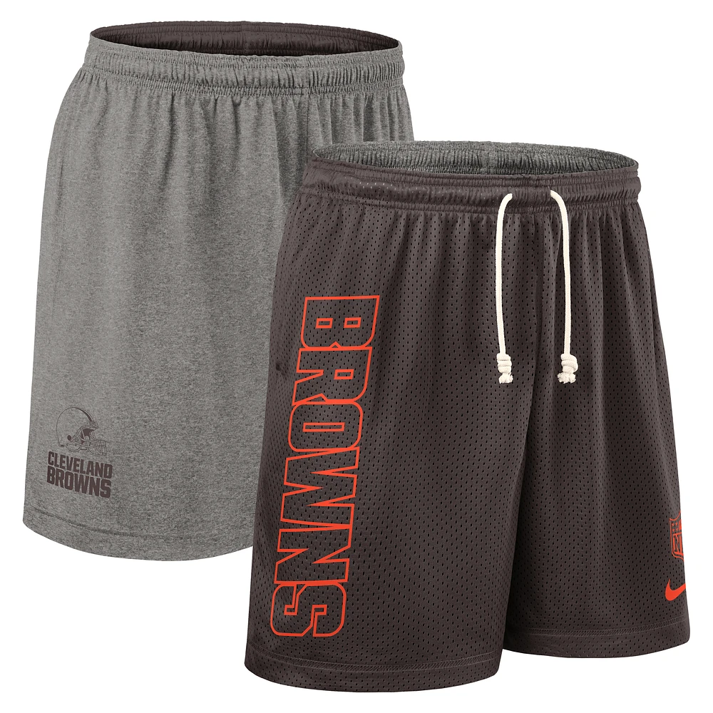Men's Nike Brown Cleveland Browns Sideline Reversible Dri-FIT Shorts