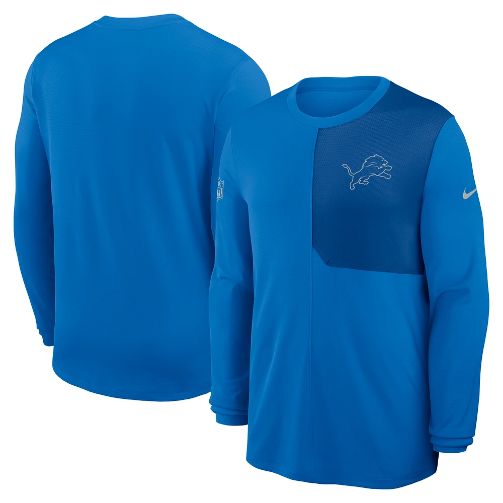 Men's Nike Detroit Lions Sideline Coach UV Dri-FIT Long Sleeve Shirt