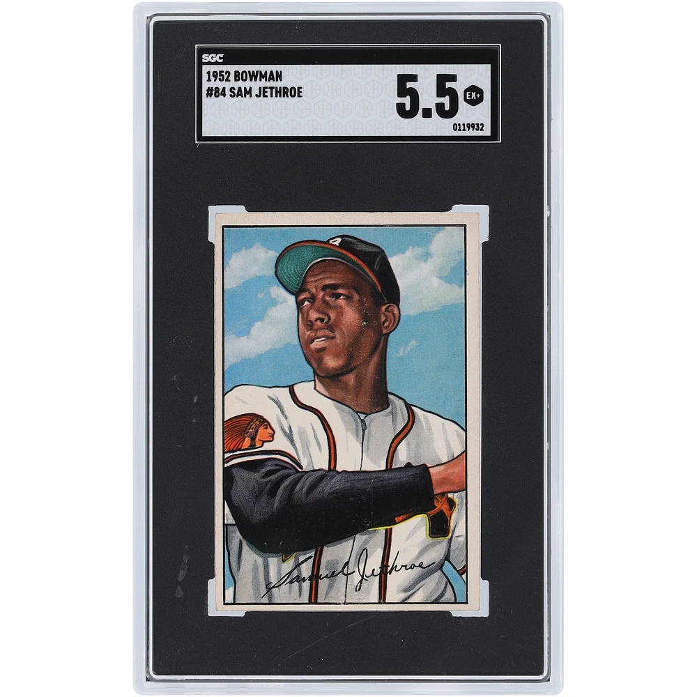 Sam Jethroe Boston Braves 1952 Bowman #84 SGC Authenticated 5.5 Card