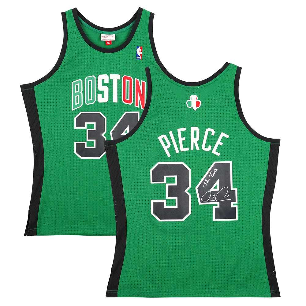 Paul Pierce Boston Celtics Autographed Michell & Ness Oct. 6, 2007 Italy Alternate Kelly Green Swingman Jersey with "The Truth" Inscription