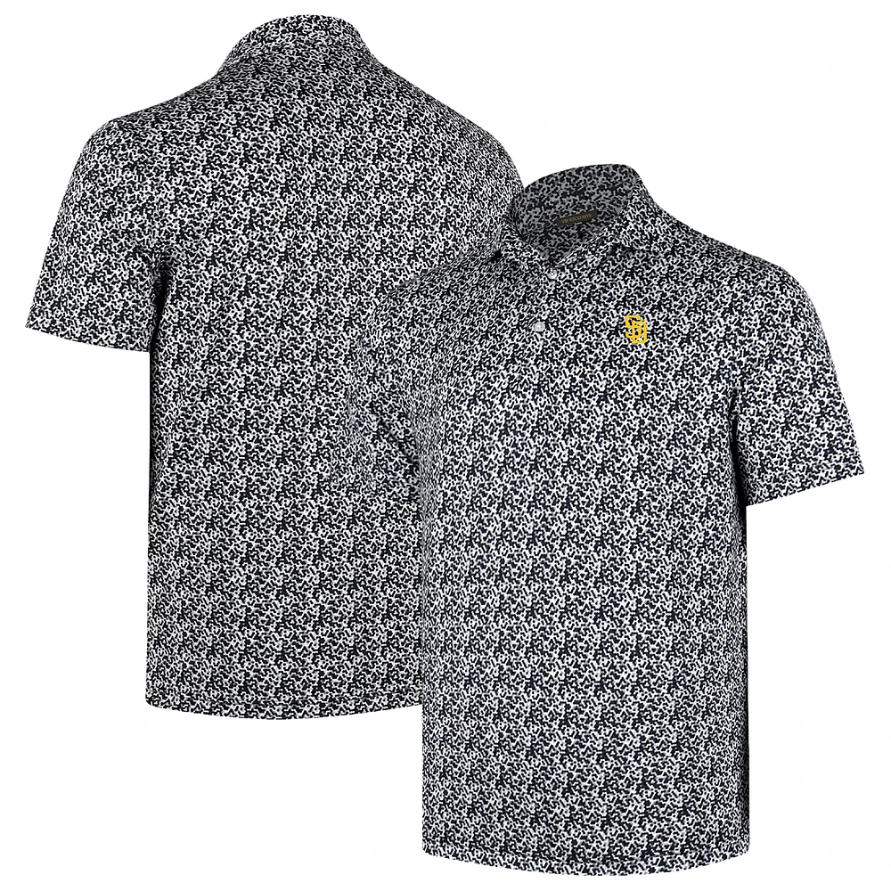 Men's Black San Diego Padres 4K Tri-Blend Polo