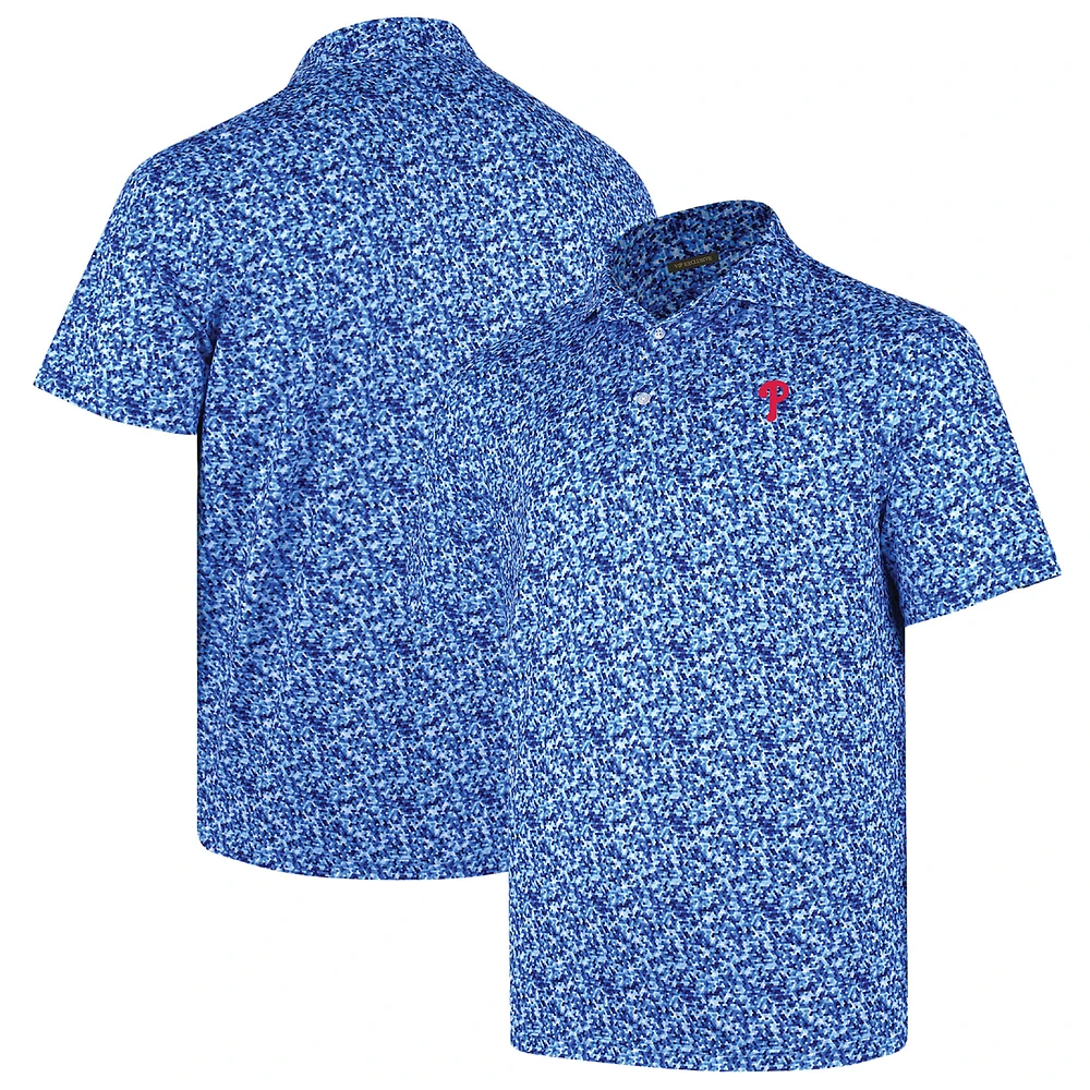 Men's Royal Philadelphia Phillies 4K Tri-Blend Polo