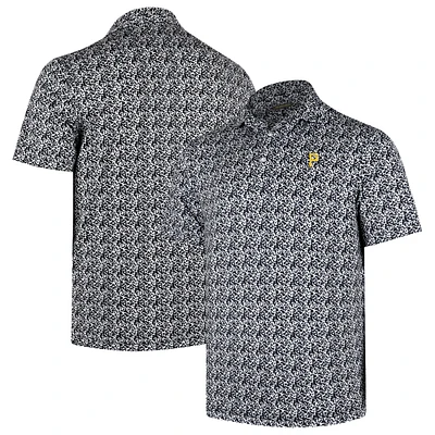 Men's Black Pittsburgh Pirates 4K Tri-Blend Polo