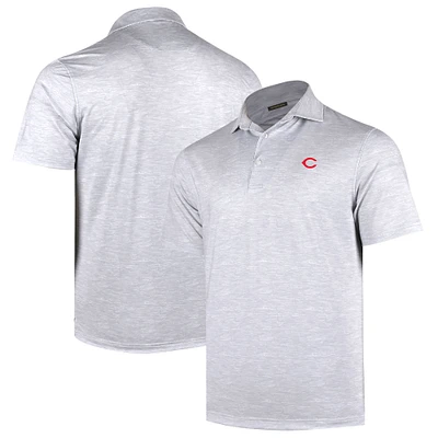 Men's Gray Cincinnati Reds Sublime Tri-Blend Polo