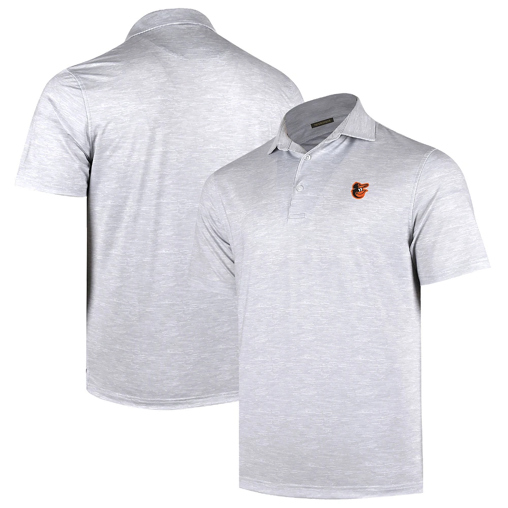 Men's Gray Baltimore Orioles Sublime Tri-Blend Polo