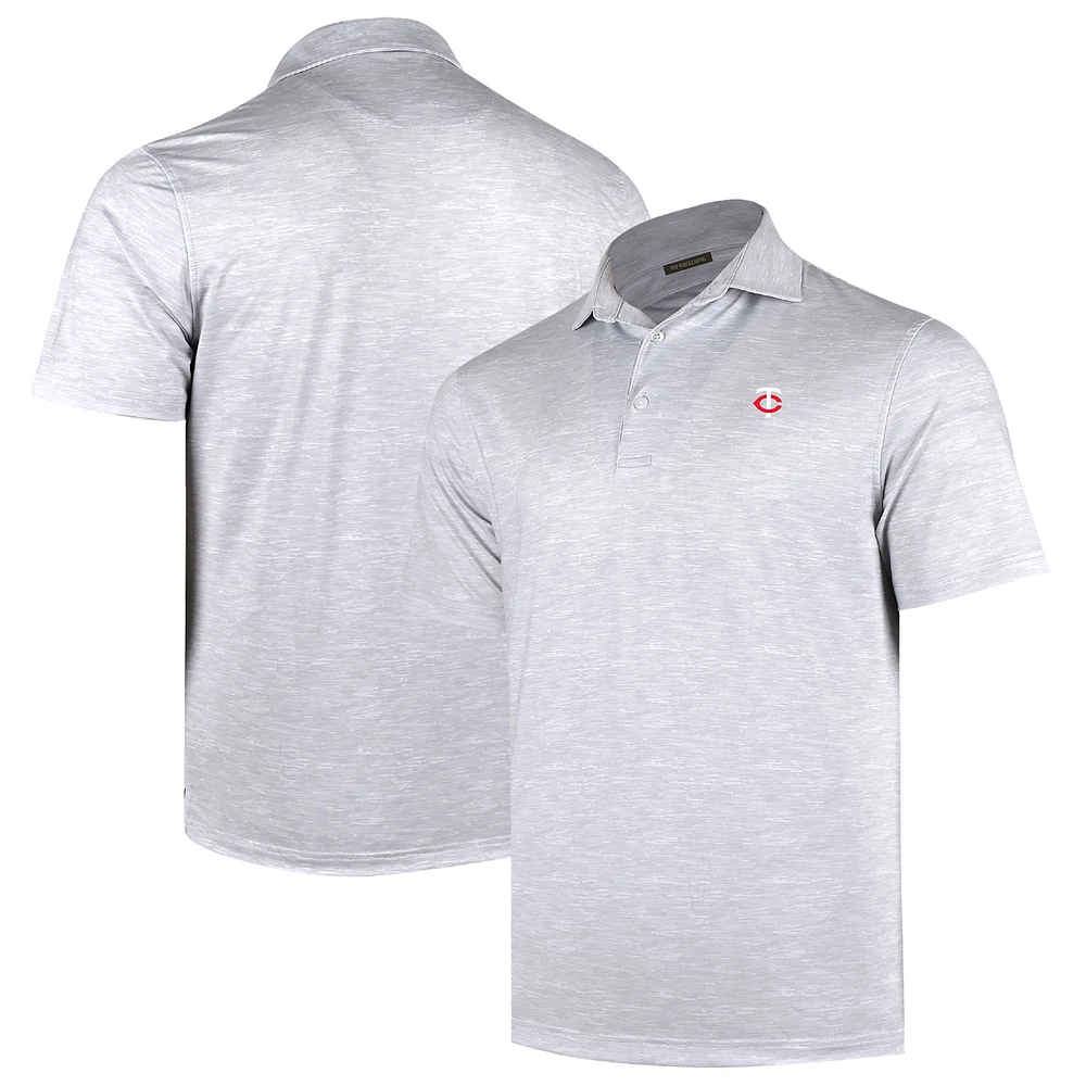 Men's Gray Minnesota Twins Sublime Tri-Blend Polo
