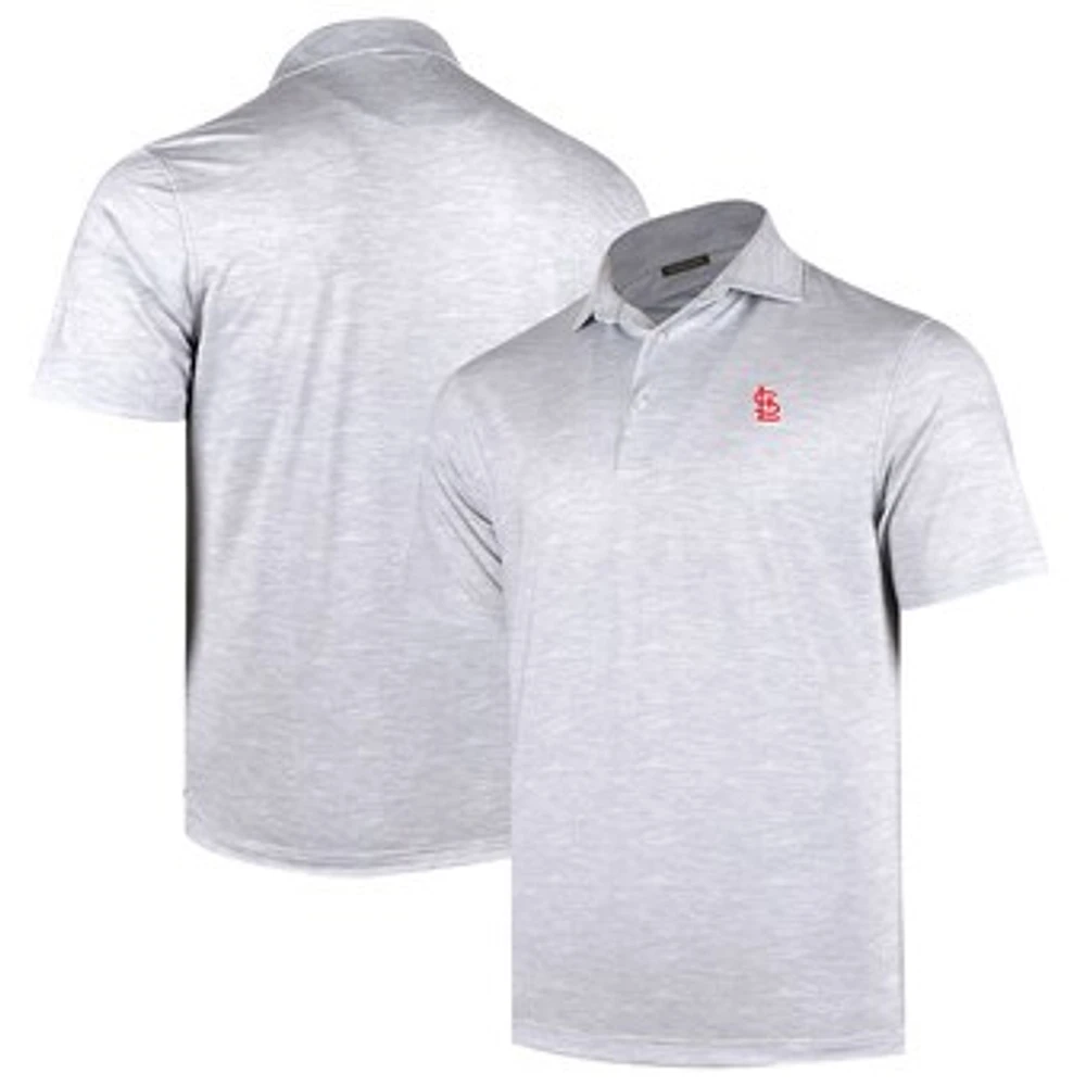Men's Gray St. Louis Cardinals Sublime Tri-Blend Polo