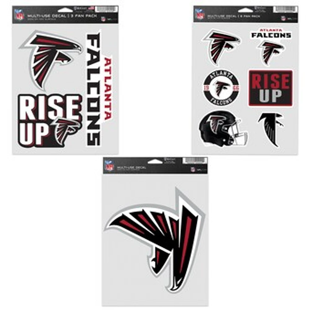 WinCraft Atlanta Falcons Three-Pack Fan Decal Set