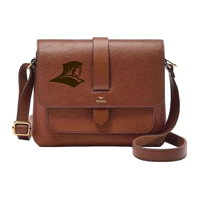 Fossil Providence Friars Kinley Brown Leather Small Crossbody Bag