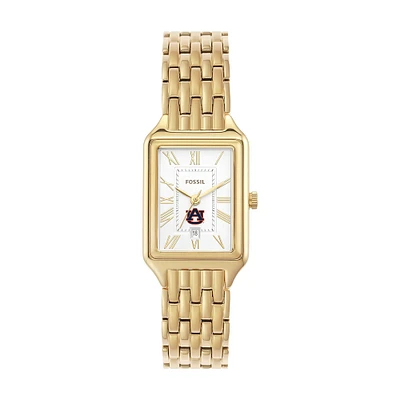 Women's Fossil Auburn Tigers Raquel Gold-Tone Stainless Steel Watch