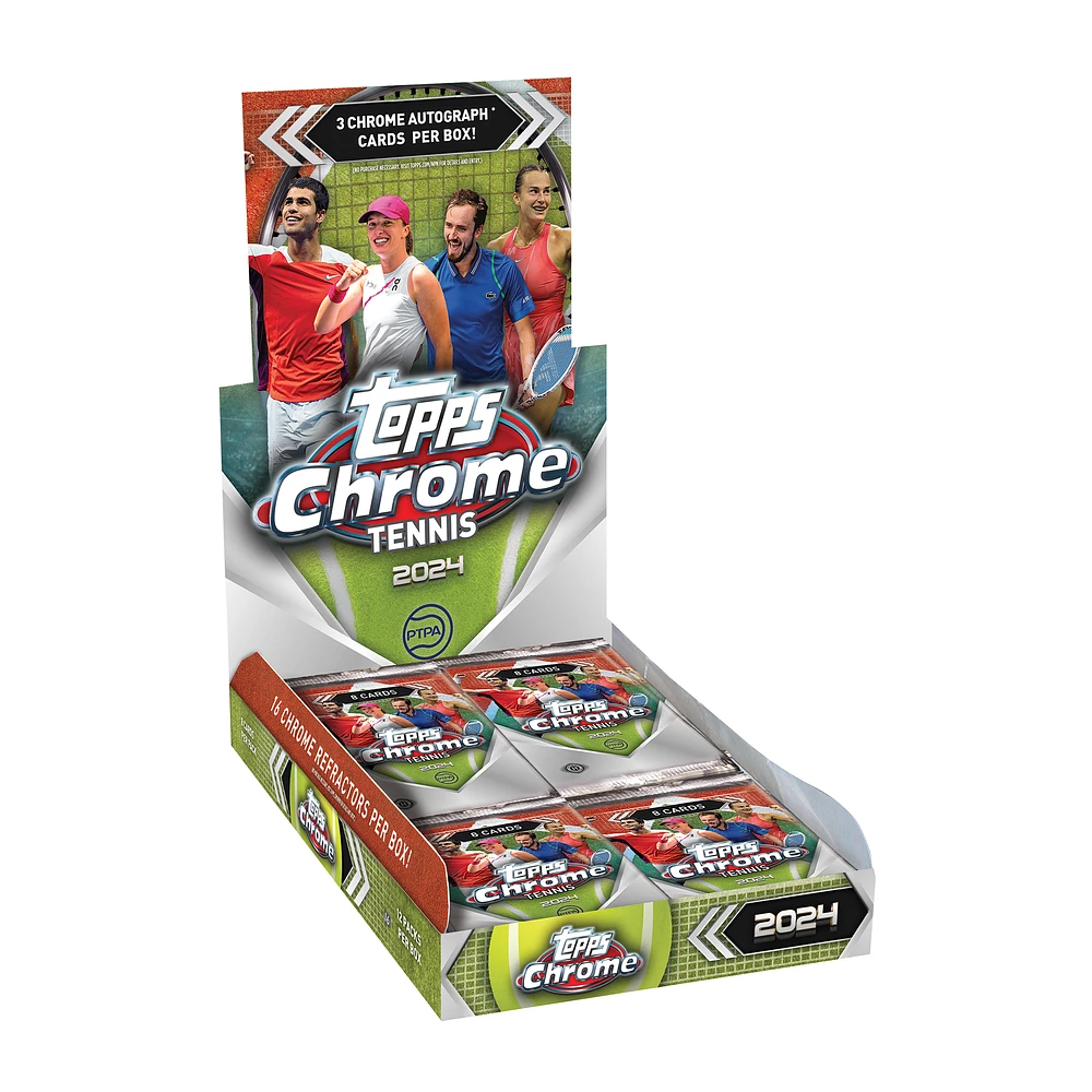 2024 Topps Chrome Tennis Factory Sealed Hobby Box
