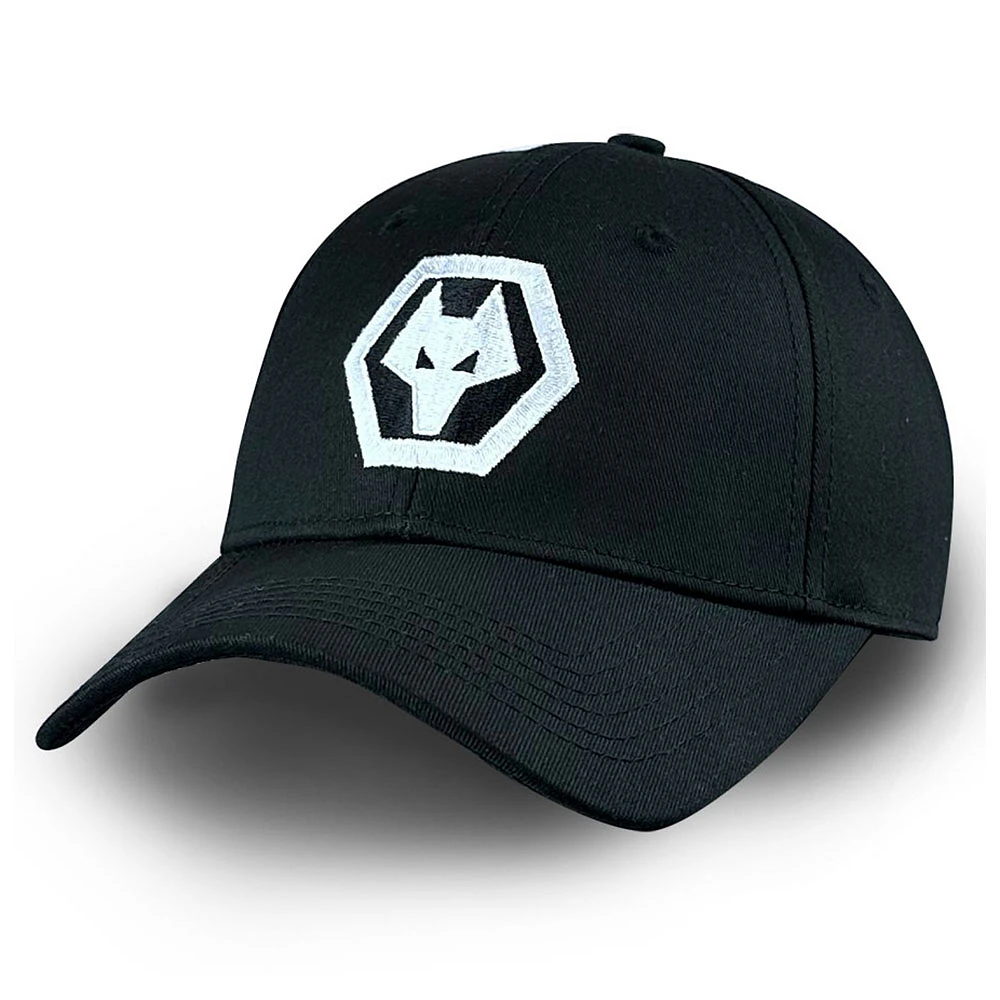 Men's 1863FC Black Wolverhampton Wanderers Mono Badge Adjustable Hat
