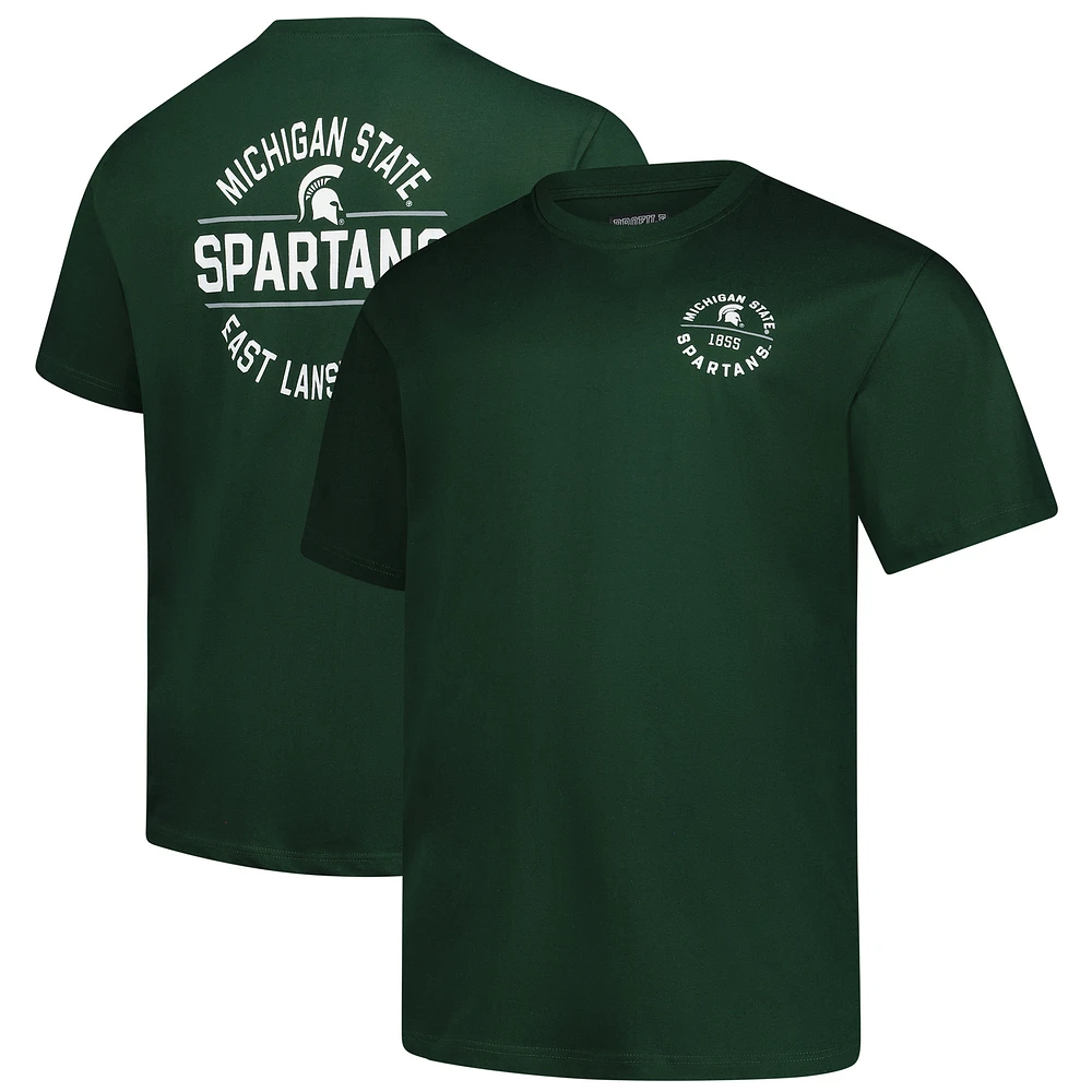 Men's Fanatics Green Michigan State Spartans Big & Tall Fast Break 2 Hit T-Shirt