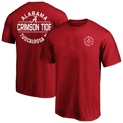 Men's Fanatics Crimson Alabama Tide Big & Tall Fast Break 2 Hit T-Shirt