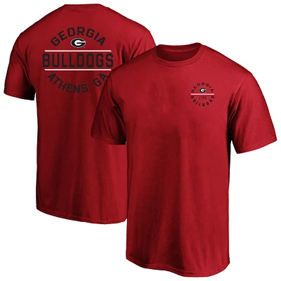 Men's Fanatics Red Georgia Bulldogs Big & Tall Fast Break 2 Hit T-Shirt