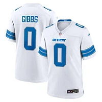 Men's Nike Jahmyr Gibbs White Detroit Lions Game Player Jersey