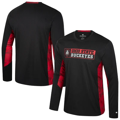 Men's Colosseum Black Ohio State Buckeyes Big & Tall On Honor Long Sleeve T-Shirt