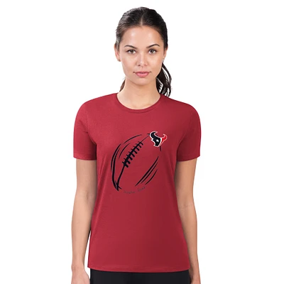 Women's G-III 4Her by Carl Banks Houston Texans Super-Slim Fit Lightweight Subtle Football T-Shirt
