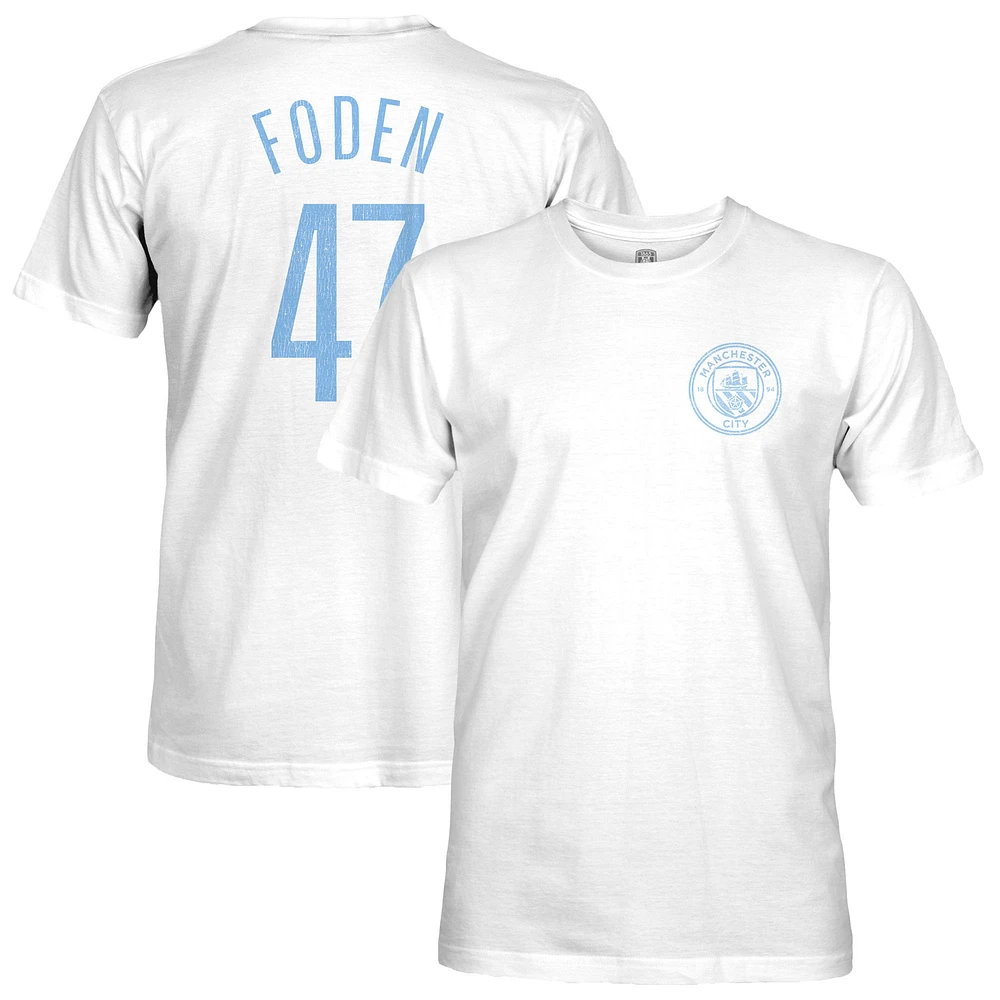Men's 1863FC Phil Foden White Manchester City Player T-Shirt
