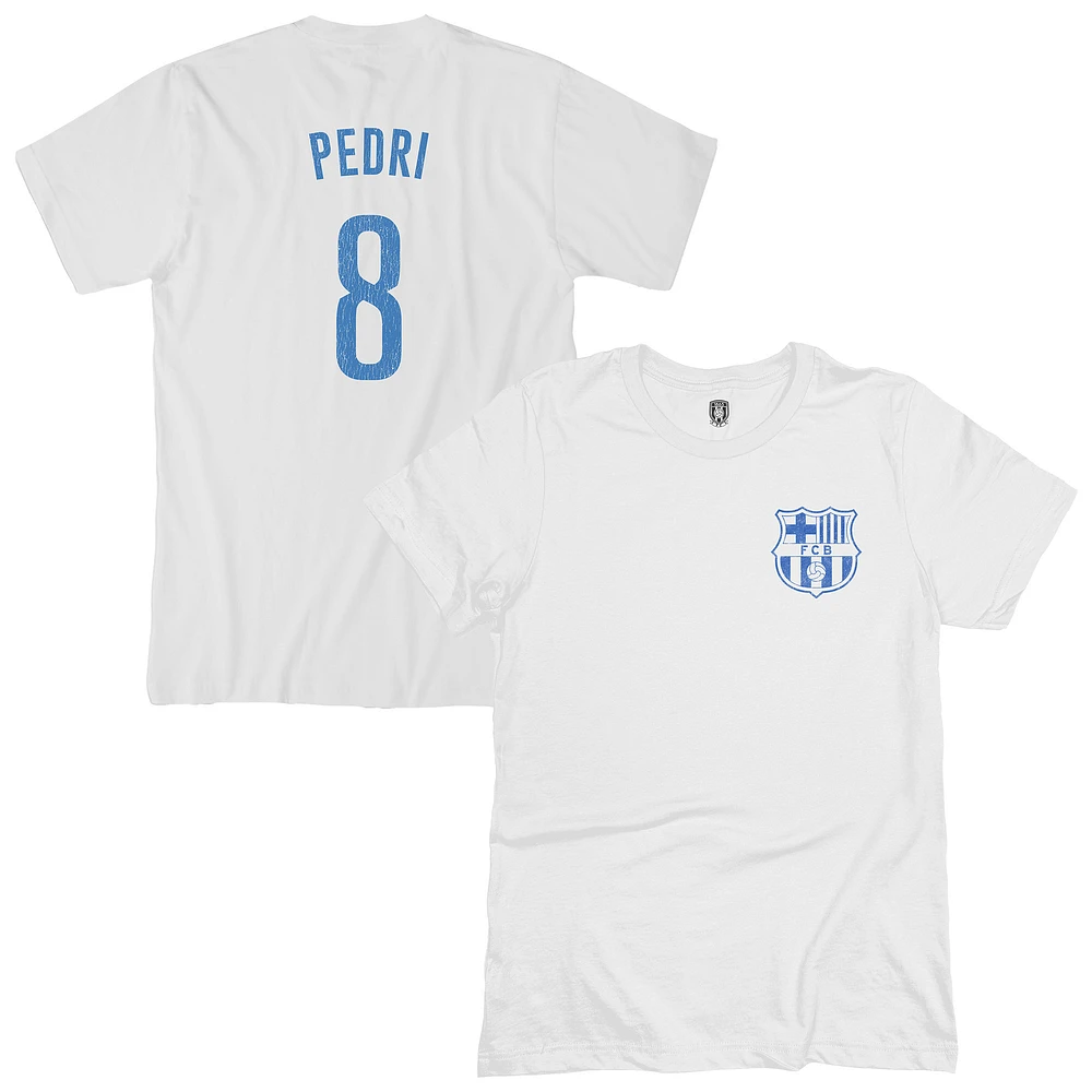 Men's 1863FC Pedri White Barcelona Player T-Shirt