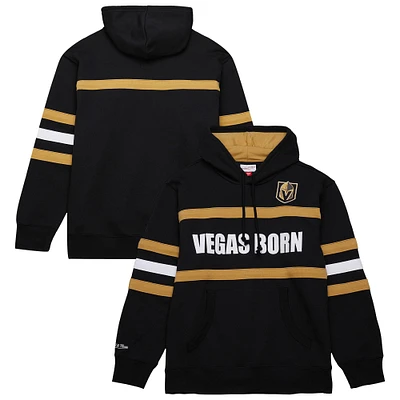 Men's Mitchell & Ness Black Vegas Golden Knights Head Coach Slogan Pullover Hoodie