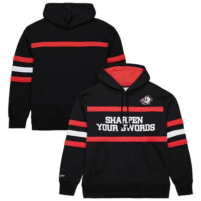 Men's Mitchell & Ness Black Buffalo Sabres Head Coach Slogan Pullover Hoodie