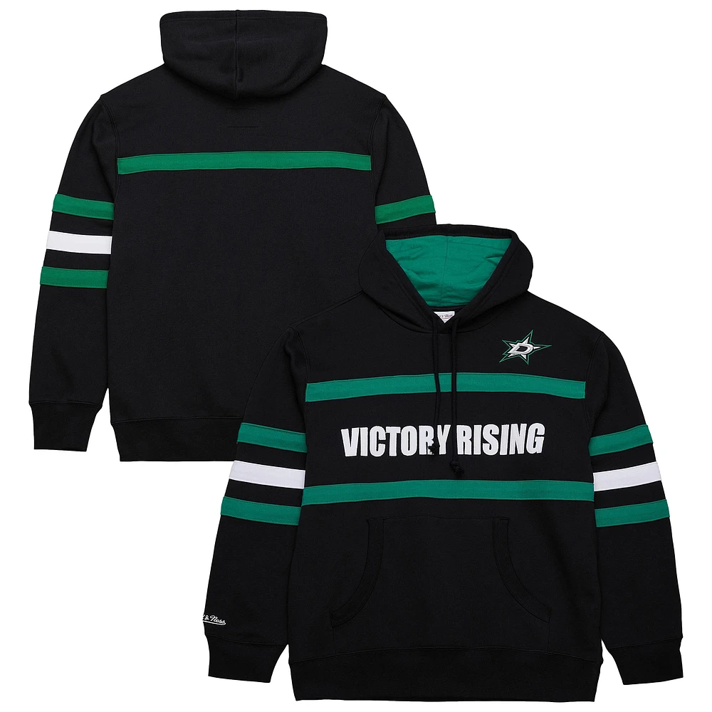 Men's Mitchell & Ness Black Dallas Stars Head Coach Slogan Pullover Hoodie