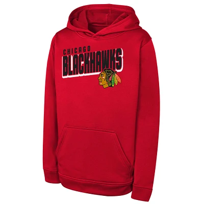 Youth Red Chicago Blackhawks Cyber Punk Performance Hoodie