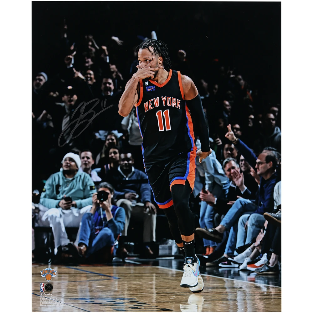 Jalen Brunson New York Knicks Autographed 16" x 20" Celebration Photograph