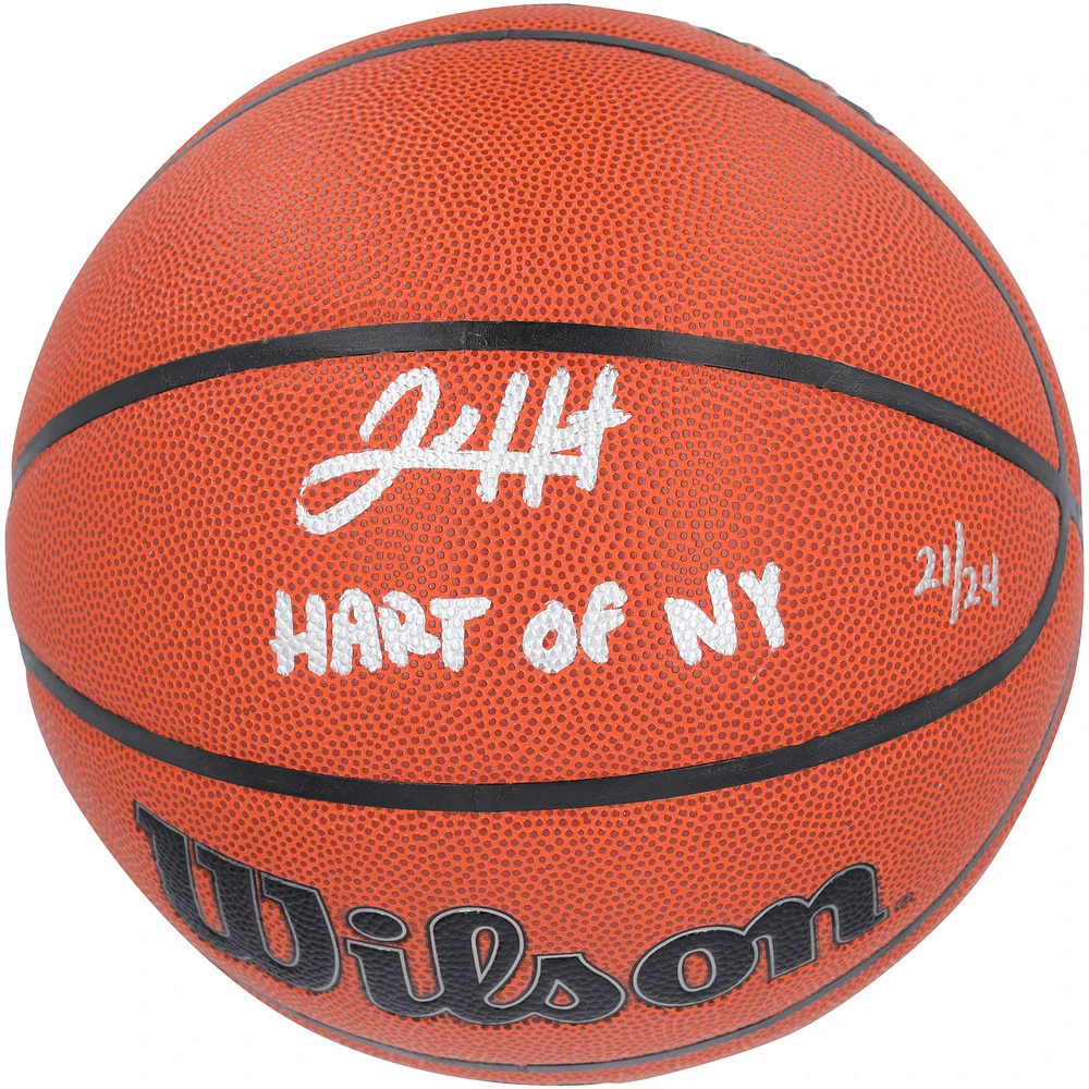 Josh Hart New York Knicks Autographed Wilson Authentic Series Indoor/Outdoor Basketball with "Hart of NY" Inscription - Limited Edition of 24