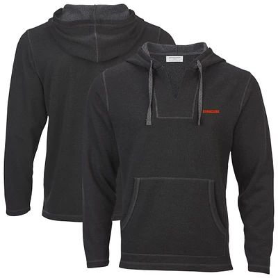 Women's Boxercraft Black Syracuse Orange Baja Fleece V-Neck Pullover Hoodie