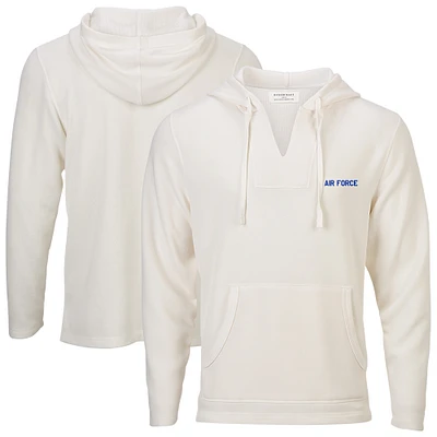 Women's Boxercraft White Air Force Falcons Baja Fleece V-Neck Pullover Hoodie