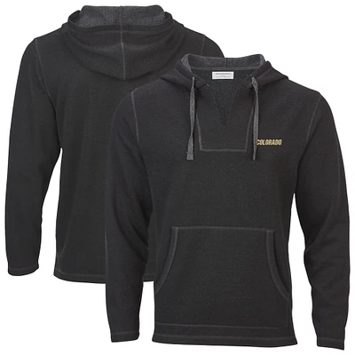Women's Boxercraft Black Colorado Buffaloes Baja Fleece V-Neck Pullover Hoodie