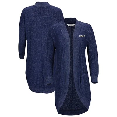 Women's Navy Midshipmen Oversized Cuddle Tri-Blend Cardigan