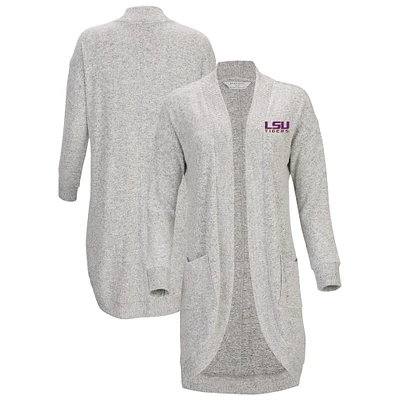 Women's Gray LSU Tigers Oversized Cuddle Tri-Blend Cardigan