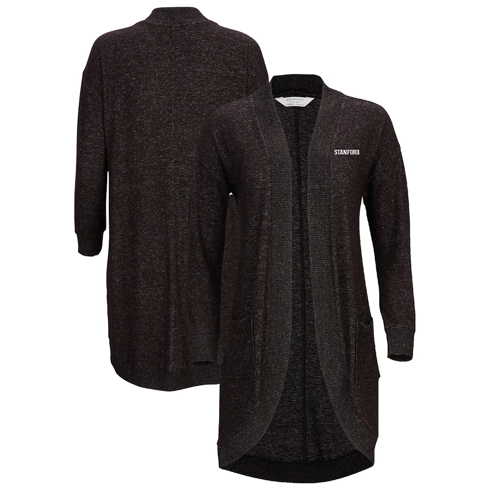 Women's Black Stanford Cardinal Oversized Cuddle Tri-Blend Cardigan
